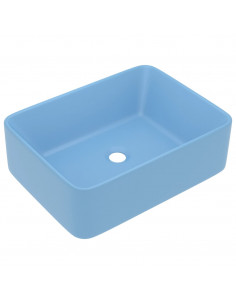 Lavandino Luxury Azzurro Opaco 41x30x12 cm in Ceramica 2