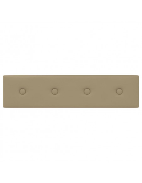 Pannelli Murali 12 pz Cappuccino 60x15 cm Similpelle 1,08 m²