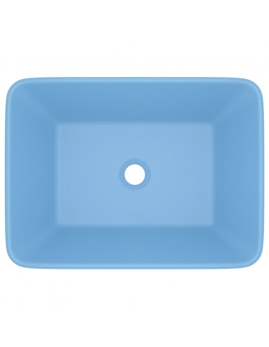 Lavandino Luxury Azzurro Opaco 41x30x12 cm in Ceramica