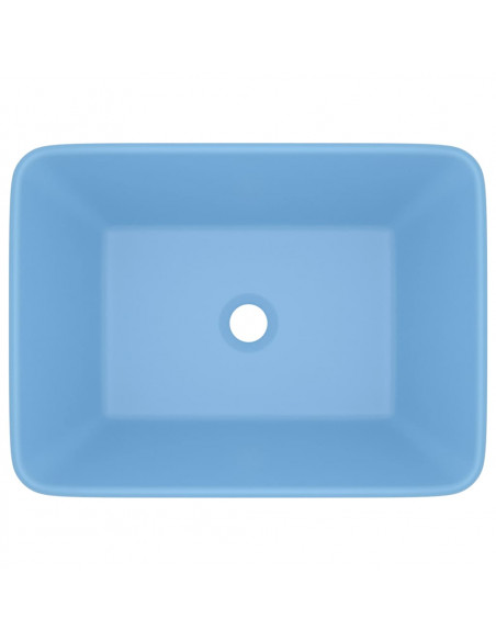 Lavandino Luxury Azzurro Opaco 41x30x12 cm in Ceramica