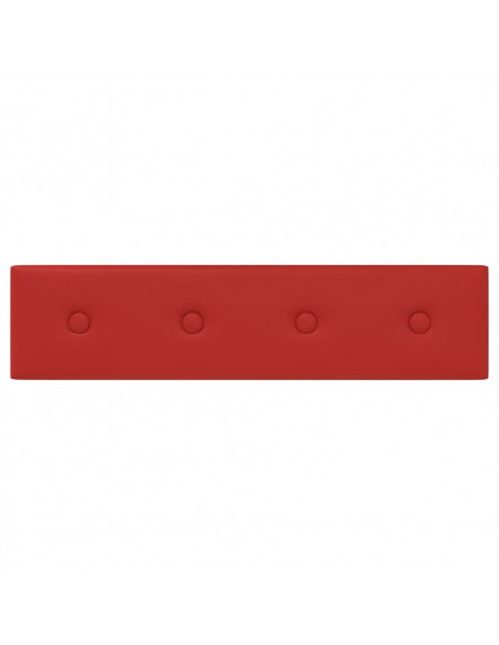 Pannelli Murali 12 pz Rosso Vino 60x15 cm Similpelle 1,08 m²