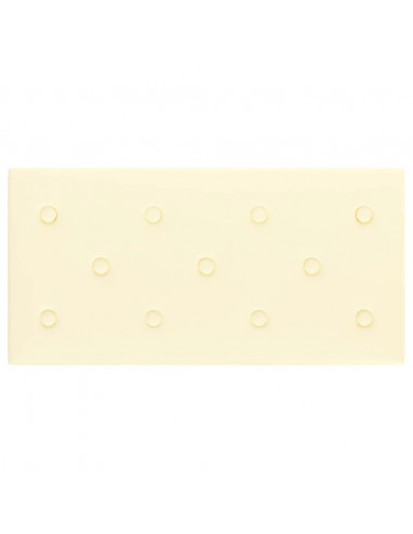 Pannelli Murali 12 pz Crema 60x30 cm Similpelle 2,16 m²