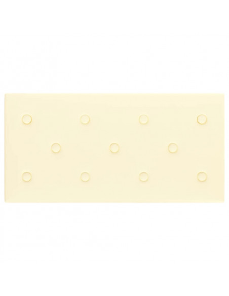 Pannelli Murali 12 pz Crema 60x30 cm Similpelle 2,16 m²