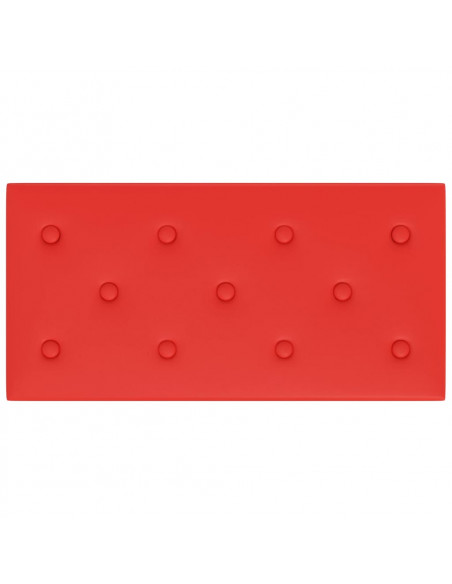 Pannelli Murali 12 pz Rossi 60x30 cm Similpelle 2,16 m²