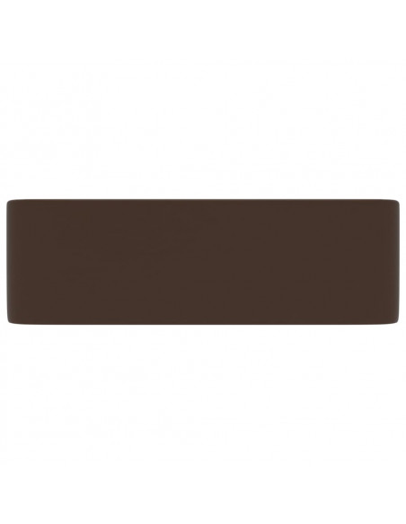 Lavandino Luxury Marrone Scuro Opaco 41x30x12 cm in Ceramica