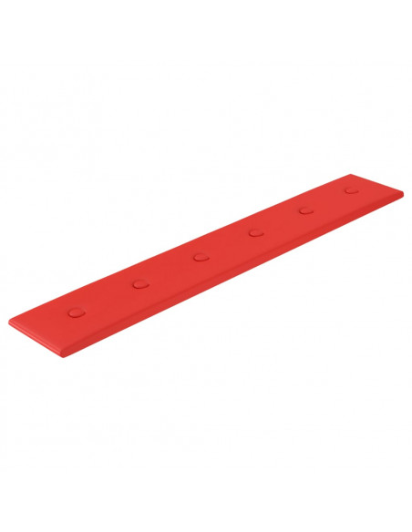 Pannelli Murali 12 pz Rossi 90x15 cm in Similpelle 1,62 m²
