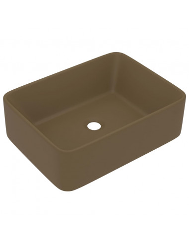 Lavandino Luxury Crema Opaco 41x30x12 cm in Ceramica