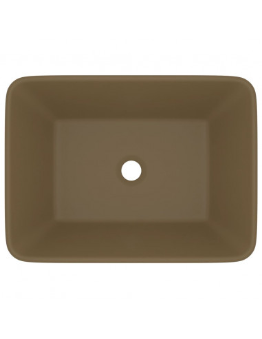 Lavandino Luxury Crema Opaco 41x30x12 cm in Ceramica
