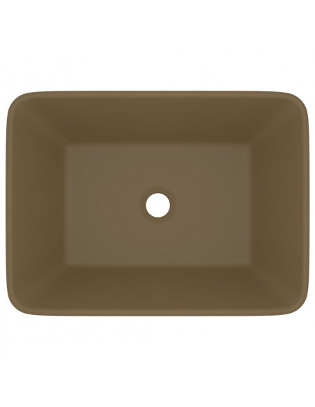 Lavandino Luxury Crema Opaco 41x30x12 cm in Ceramica