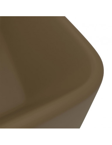 Lavandino Luxury Crema Opaco 41x30x12 cm in Ceramica