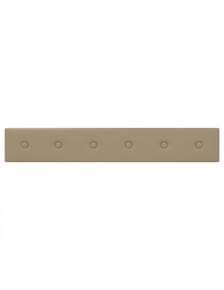 Pannelli Murali 12 pz Cappuccino 90x15 cm in Similpelle 1,62 m²