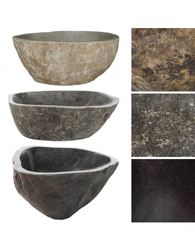 Lavandino in Pietra di Fiume Ovale 37-46 cm