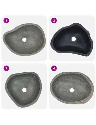 Lavandino in Pietra di Fiume Ovale 37-46 cm