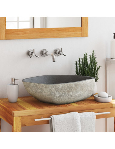 Lavandino in Pietra di Fiume Ovale 45-53 cm
