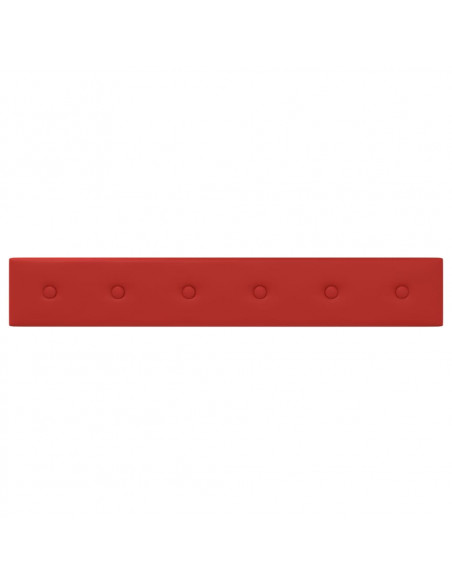 Pannelli Murali 12 pz Rosso Vino 90x15 cm in Similpelle 1,62 m²