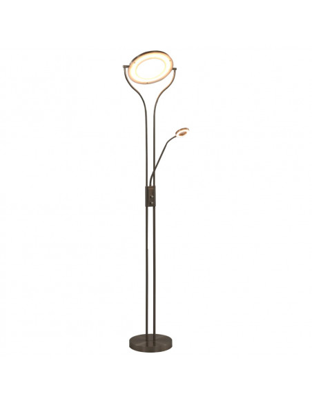 Lampada a Stelo 18 W Argento 180 cm Dimmerabile