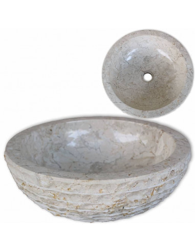 Lavandino in Marmo 40 cm Crema