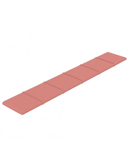Pannelli Murali 12 pz Rosa 90x15 cm Velluto 1,62 m²