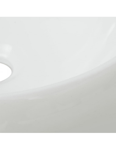 Lavello Bagno con Miscelatore in Ceramica Rotondo Bianco