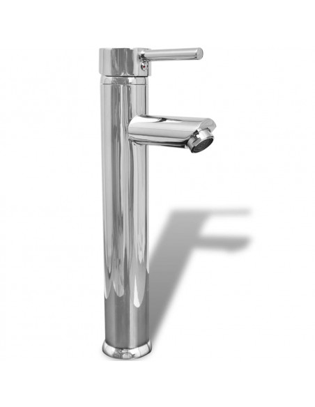Lavello Bagno con Miscelatore in Ceramica Ovale Bianco