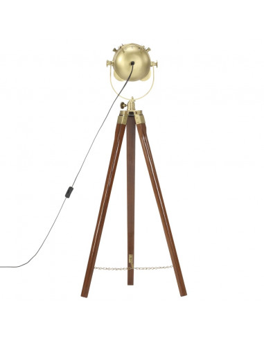 Lampada da Terra a Treppiede Legno Massello di Mango 97 cm