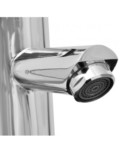 Lavello Bagno con Miscelatore in Ceramica Ovale Bianco