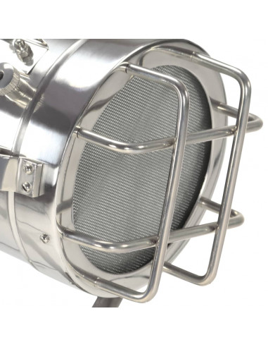 Lampada a Treppiede a Pavimento Nera in Legno di Mango 97 cm