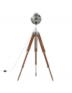 Lampada da Terra a Treppiede Legno Massello di Mango 165 cm 2