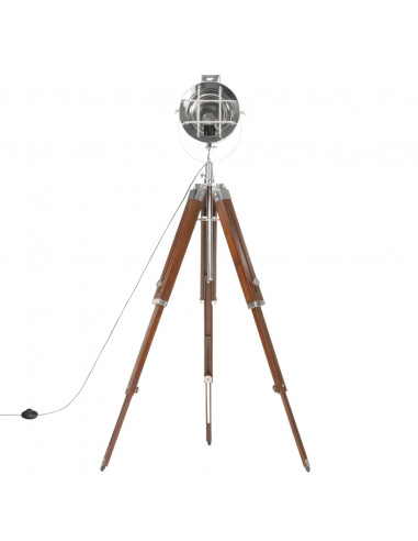 Lampada da Terra a Treppiede Legno Massello di Mango 165 cm