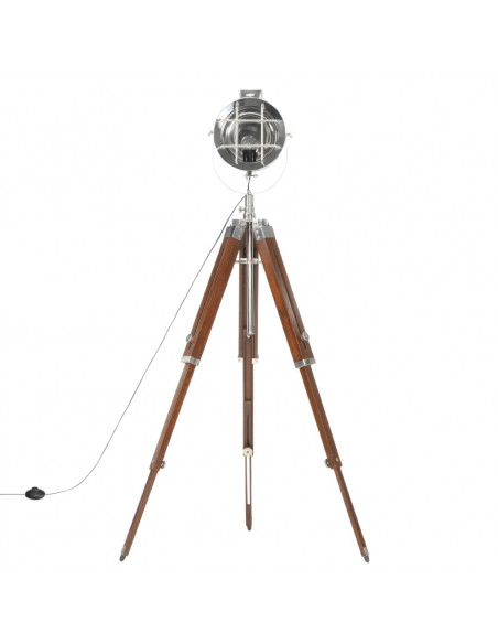 Lampada da Terra a Treppiede Legno Massello di Mango 165 cm