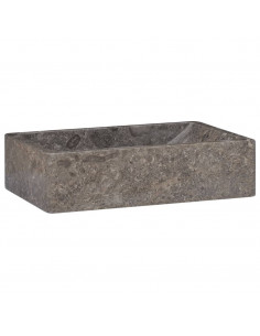 Lavello 45x30x12 cm Marmo Lucido Grigio 2