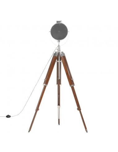 Lampada da Terra a Treppiede Legno Massello di Mango 165 cm