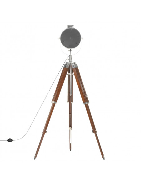 Lampada da Terra a Treppiede Legno Massello di Mango 165 cm