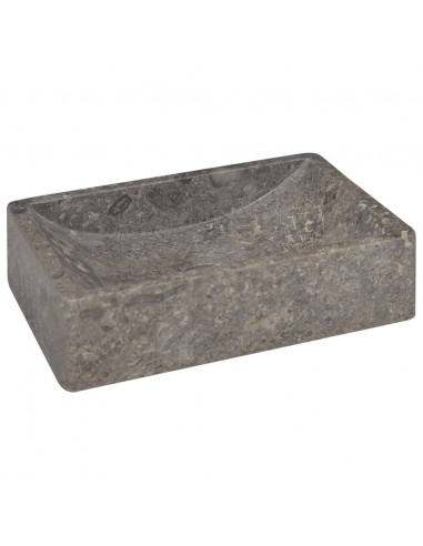 Lavello 45x30x12 cm Marmo Lucido Grigio