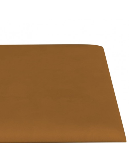Pannelli Murali 12 pz Marroni 60x15 cm Velluto 1,08 m²