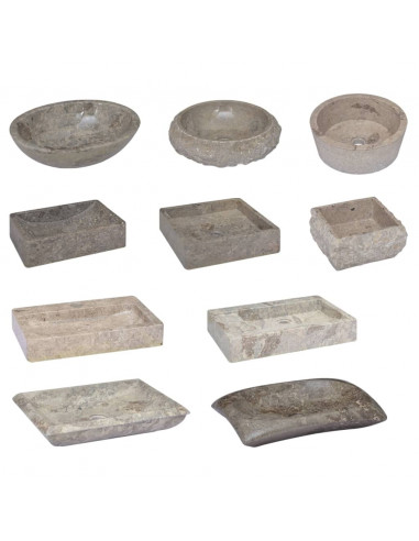 Lavandino Grigio Ø40x12 cm in Marmo