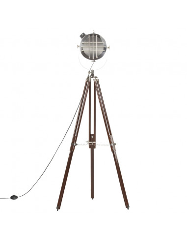 Lampada da Terra a Treppiede Legno Massello di Mango 180 cm