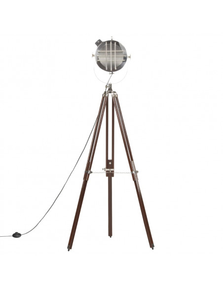 Lampada da Terra a Treppiede Legno Massello di Mango 180 cm