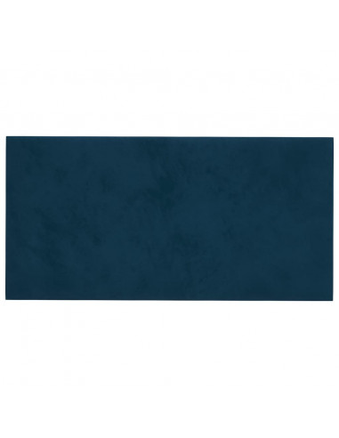 Pannelli Murali 12 pz Blu 30x15 cm in Velluto 0,54 m²