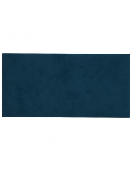 Pannelli Murali 12 pz Blu 30x15 cm in Velluto 0,54 m²