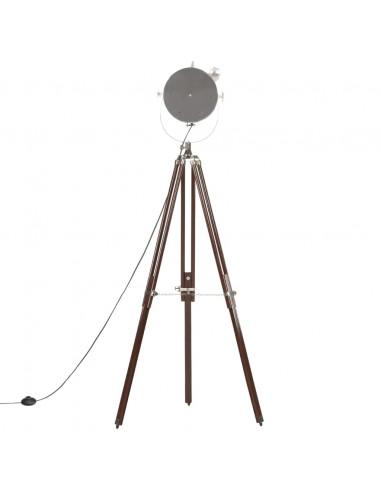 Lampada da Terra a Treppiede Legno Massello di Mango 180 cm