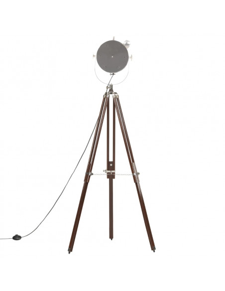 Lampada da Terra a Treppiede Legno Massello di Mango 180 cm