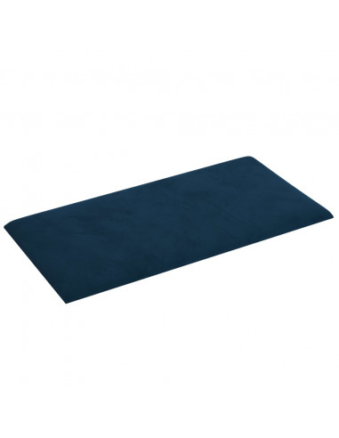 Pannelli Murali 12 pz Blu 30x15 cm in Velluto 0,54 m²