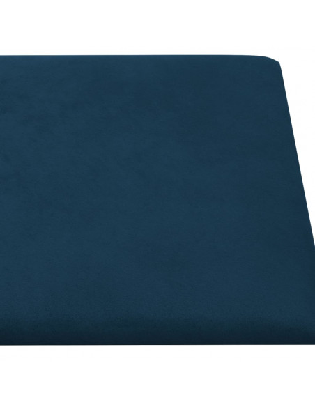 Pannelli Murali 12 pz Blu 30x15 cm in Velluto 0,54 m²