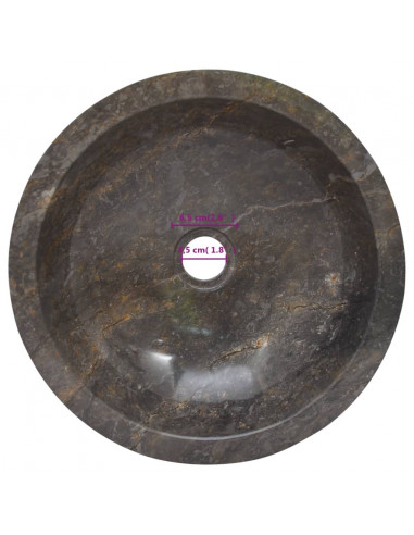 Lavandino Grigio Ø40x12 cm in Marmo