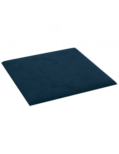 Pannelli Murali 12 pz Blu 30x30 cm Velluto 1,08 m²