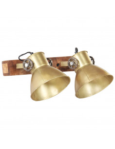 Lampada da Parete in Stile Industriale Ottone 45x25 cm E27 2