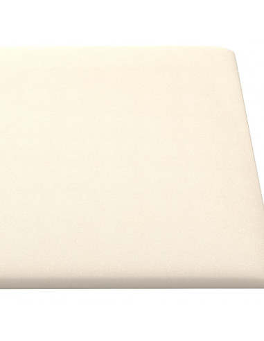 Pannelli Murali 12 pz Crema 30x15 cm Velluto 0,54 m²