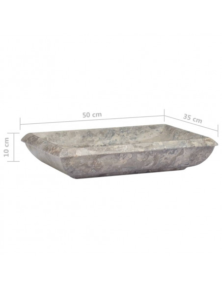 Lavandino Grigio 50x35x10 cm in Marmo