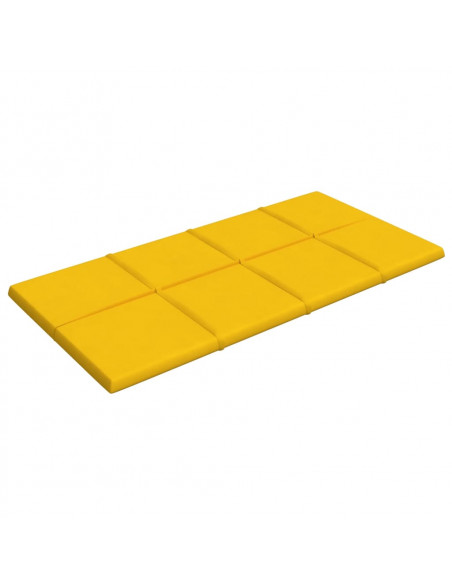 Pannelli Murali 12 pz Gialli 60x30 cm in Velluto 2,16 m²